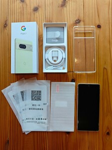 【美品】SIMフリー Google　Pixel7 ROM125GB Lemongrass