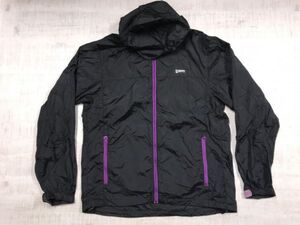 Alpine DESIGN アルパインデザイン アウトドア リップストップ シャカシャカ ジップアップ パーカー レディース 薄手 ナイロン100% L 黒