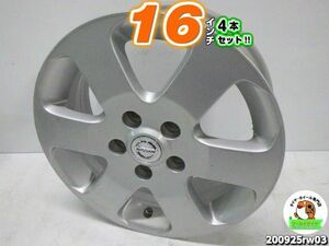 [中古ホイール]ニッサン[16x6J+45/114.3/5H]セレナ,ラフェスタ,ジューク,エクストレイル,エルグランド,ティアナ,リーフ,シルフィ,セドグロ