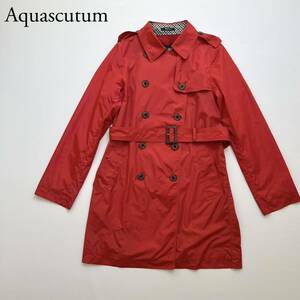 Aquascutum アクアスキュータム　トレンチコート ナイロンコート　スプリングコート 薄手レインコート　ベルト付き レディース