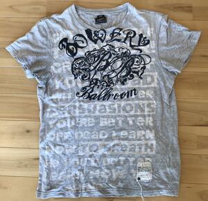 Hilfiger Denim ヒルフィガーデニム ロゴTシャツ　BOWERY Ballroom サイズS グレー