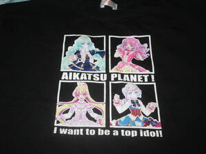 ☆彡新品♪アイカツプラネット！半袖Tシャツ　黒　１３０ｃｍ☆彡