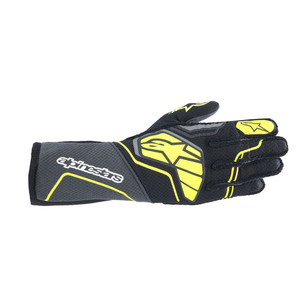 alpinestars(アルパインスターズ) レーシンググローブ TECH-1 ZX V4 GLOVE XLサイズ 9151 TAR GRAY BLACK YELLOW FLUO [FIA8856-2018公認]