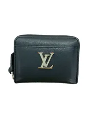 LOUIS VUITTON ジッピー・コインパース_ロックミー_BLK レザー ブラック 無地 レディース