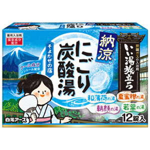 【まとめ買う】いい湯旅立ち 納涼にごり炭酸湯 そよかぜの宿 12錠入×3個セット