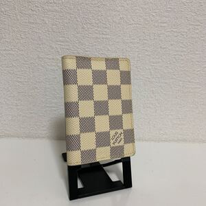 使用回数少　美品　 LOUIS VUITTON ルイヴィトン　ダミエ　アズール　 名刺入れ カードケース パスケース　オーガナイアドゥポッシュ