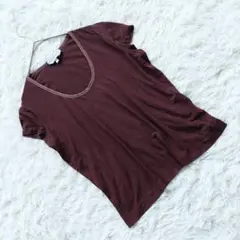 【Max Mara】 マックスマーラ (S) 半袖ストレッチTシャツ シルク混