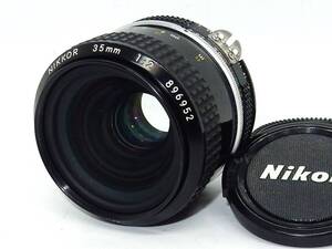 ★美品★ NIKON ニコン Ai NIKKOR 35mm F2 前後キャップ付属 #N601