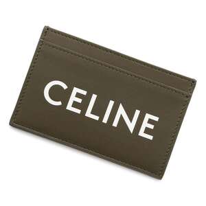 セリーヌ カードケース CELINEロゴ カーフレザー 10B703DMF CELINE パスケース 【安心保証】