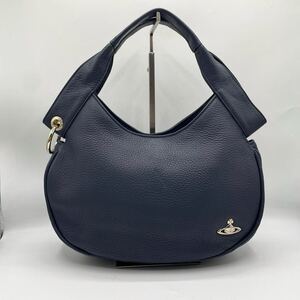 1円 ◎極美品◎ Vivienne Westwood ヴィヴィアンウエストウッド ハンドバッグ ワンショルダーバッグ オーブ レザー シボ 金具 ゴールド