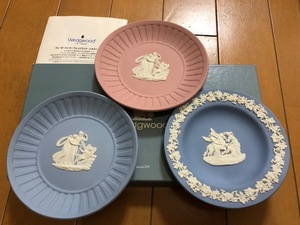 新品、本物のWedgwood【ウェッジウッド】ジャスパーのプレート3枚セット★3980円即決★三越百貨店購入品、皿、イギリス