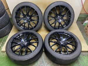 社外品 20インチ 20X8J +45 PCD 114.3/5H 245/40R20（99W） グッドイヤー EAGLE LS EXE 中古4本 2021年製 バリ山 245/40/20