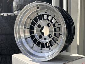 4本セット 復刻版 旧車 フォーカスレーシングスポーク 14×8.0 -13 114.3 4H ブラックホイール 本州、四国、九州、送料無料