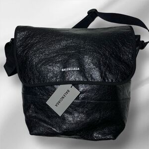 BALENCIAGA バレンシアガ エクスプローラー スモールメッセンジャー ショルダーバッグ 黒 ブラック レザー ラムスキン