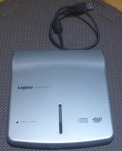 【中古、動作確認済】Logitec外付け USB DVD-ROMドライブ LDV-P8U2L