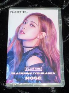 Black Pink / Blackpink in Your Area = PLAYBUTTON(未使用品,rose ver,ブラックピンク,ロゼ,缶バッジ型音楽プレイヤー)