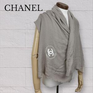 シャネル CHANEL ストール ショール 大判 ココマーク 31 RUE CAMBON モダール カシミヤ混 グレー