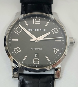 MONTBLANT モンブラン タイムウォーカー デイト ブラック文字盤 AT オートマチック メンズ腕時計 42mm 新品ベルト交換済 