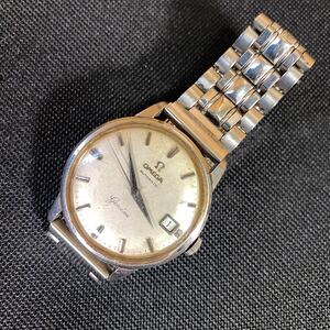 ★OMEGA ジュネーブ 自動巻き デイト 白文字盤 シルバーカラー【動作品】