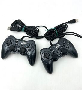 ◯動作確認済　訳あり　HORIPAD3 TURBO PLUS ブラック　2台◯HORI ホリ コントローラー　ps3 ポリパッド3ターボ