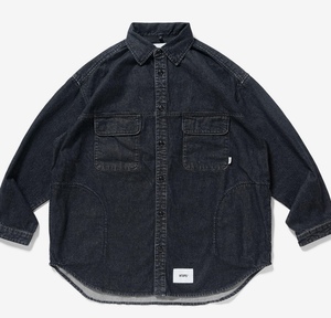 22AW WTAPS ダブルタップス WCPO 01 / LS / COTTON. DENIM BLACK Mサイズ 222WVDT-SHM01 未使用　ssz