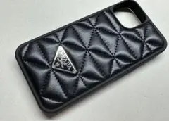 PRADA iPhone14 ケース　黒　キルティングレザー