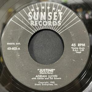 ADRIAN LLOYD WITH ADRIAN AND THE SUNSETS / JUSTINE (US-ORIGINAL)