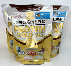 GO SPORTS PROTEIN GOLD プロテインゴールド コク旨チョコレート味 750g×3袋セット WPI ホエイプロテイン