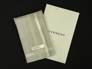 ■新品■未使用■ GIVENCHY ジバンシィ コットン100% 総柄 スカーフ ハンカチーフ レディース グレー系×オフホワイト系 DF9704