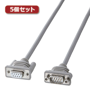 5個セット サンワサプライ RS-232C延長ケーブル(2m) KRS-443FM2KX5 /l