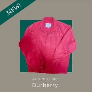 Burberry 薄手ブルゾン　レッド　L