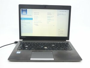 中古ノートパソコンノートPC　TOSHIBA　R63/A　Core i5　6300U/8GB/SSD128GB　　BIOSまで表示　　 ジャンク品　送料無料　