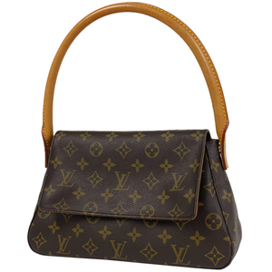 ルイ・ヴィトン Louis Vuitton ミニ ルーピング ワンショルダー ハンドバッグ ショルダーバッグ モノグラム ブラウン M51147 レディー 中古