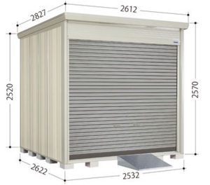 送料無料地域有 タクボ物置　タクボ　物置　バイク　シャッターマン　シャッター　一般型　BS-2526WH