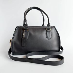 希少　Vintage Coach オールドコーチ　ハンドバッグ　ショルダーバッグ　2way 9891 ブラック　Broadway Satchel ヴィンテージ　レザー