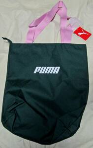 新品PUMAトートバッグ　小　グリーンピンク