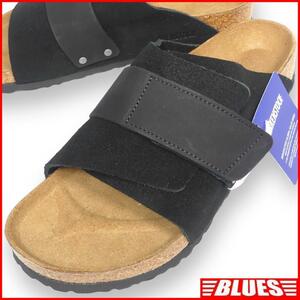 即決★ドイツ製 BIRKENSTOCK★未使用 26.5cm レザーサンダル ビルケンシュトック キョウト メンズ 41 ブラック 本革 スリッパ 箱付き