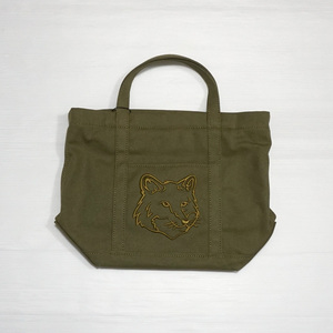 新品・本物 メゾン キツネ MAISON KITSUNE トートバッグ ショルダーバッグ LW05103 WW0107 P384 カーキ