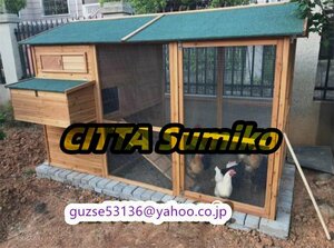 大好評★大型飼育ケージ 動物ケージ 天然杉材 屋外 アヒル 鳥かご ニワトリかご 多頭飼い 通気性 耐磨耗 組立通気性が良い 丈夫 おうち