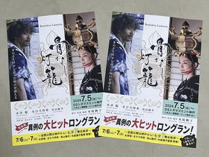 珍品 稀少 映画チラシ フライヤー 2024年公開「骨なし灯籠」B5神戸版 2枚セット