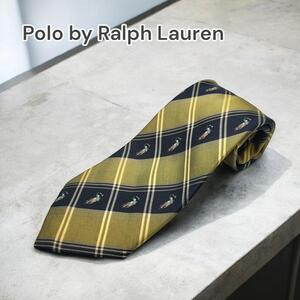 Polo by Ralph Lauren ネクタイ シルク 総柄 イエロー