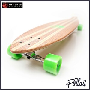 ロング スケートボード WHITE WAVE PINTAIL 40インチ ロンスケ コンプリート ホワイト ウェーブ ロングボーズ