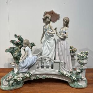 希少　大型Lladro リヤドロ 1879「夢の架け橋」フィギュリンむ