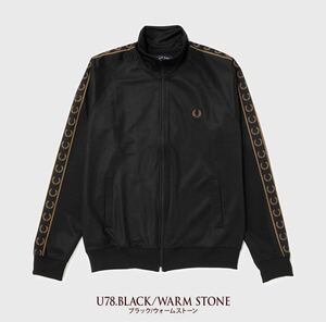 FRED PERRY Contrast Tape Track Jacket／フレッドペリートラックジャケット　M黒