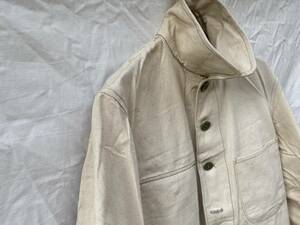 デッドストック 貴重な一枚 陶器ボタン パッチ フラップ ポケット WORK JACKET カバーオール JAPAN VINTAGE ジャパンヴィンテージ 40s50s