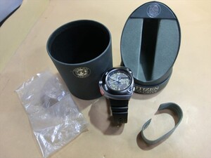 T【サ6-31】【60サイズ】▲CITIZEN シチズン PROMASTER アクアランド U101-T009735/エコドライブ/メンズ/腕時計/通電可/一部動作確認済