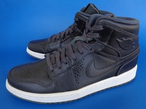 12439■美品 14年製 NIKE AIR JORDAN1 NOUVEAU ナイキ エア ジョーダン ヌーヴォー 黒 レザー 27 629151-003