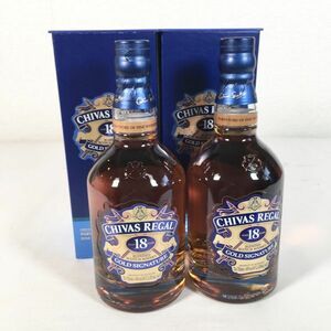 【未開栓/2本セット】CHIVAS REGAL シーバスリーガル 18年 スコッチウイスキー ゴールドシグネチャー 700ml 40%