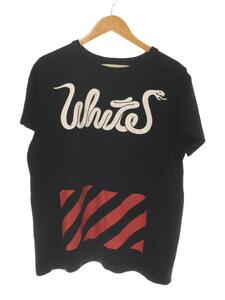 OFF-WHITE◆Tシャツ/XS/コットン/BLK/16AW/Nebraska Tee/ひび割れ有