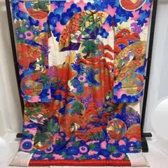 ［8330］色打掛 草花鴛鴦吉祥文 花魁 ブライダル 婚礼 花嫁衣装 正絹 着物